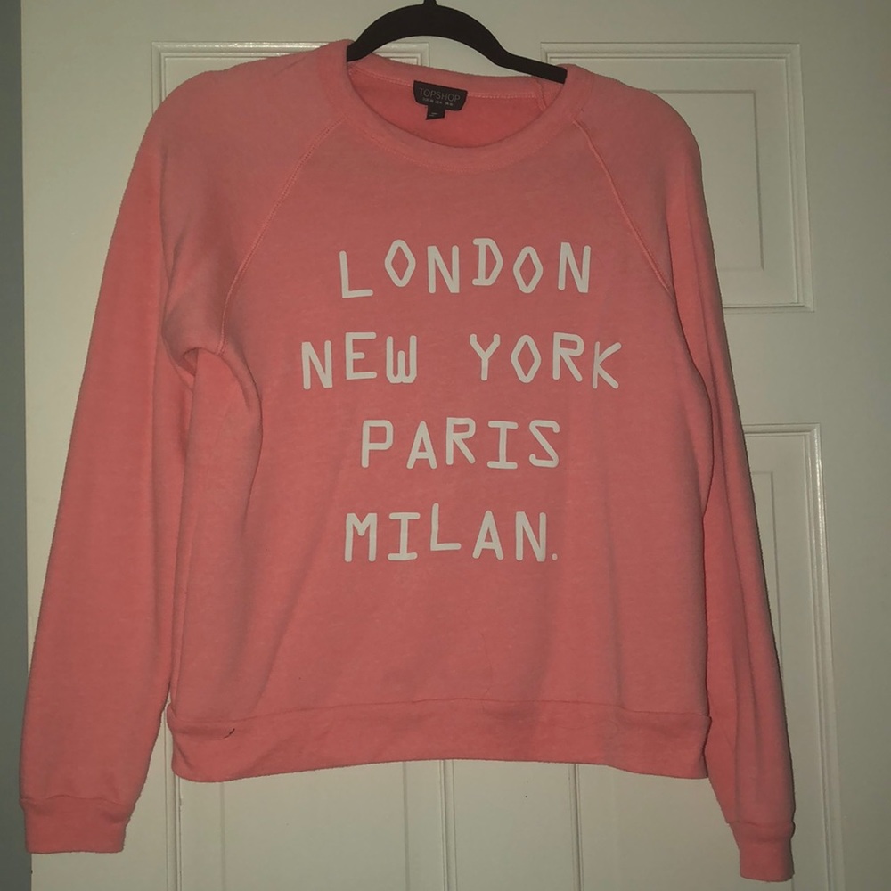 NWOT topshop pink crew neck